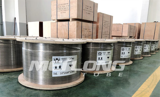 Línea química de acero inoxidable 3/8&quot; de la inyección de la tubería en espiral de ASTM A269 OD X 0,065&quot; PESO