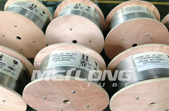 Línea de control hidráulica ISO15156 3/8&quot; OD X 0,065&quot; línea química de la inyección del PESO