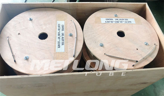 Línea de control de línea de acero inoxidable capilar 3 de la bobina del tubo de la aleación de níquel bobina de acero inoxidable 8