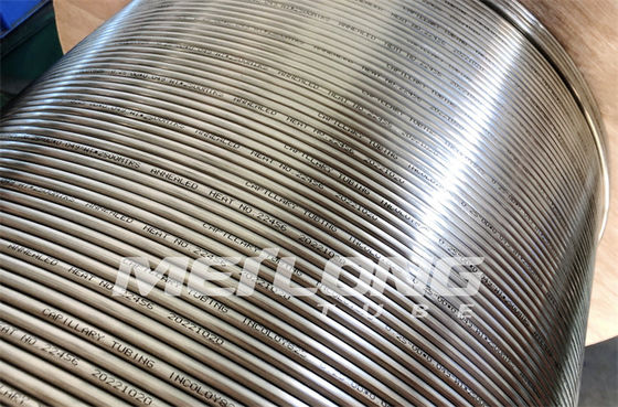 Tubería capilar de alta presión de acero inoxidable de la inyección química del tubo capilar de Incoloy 825