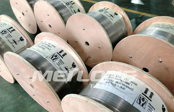 Línea en espiral tubos capilares de la inyección de la tubería del capilar de Inconel 625 de los ss para Wells geotérmico